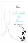 Customized Summer Orchid Bottom's Up Rectangle Wine Wedding Label